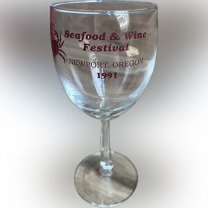 Vintage Seafood & Wine Festival ~ Newport, Oregon 1991 Wine Glass